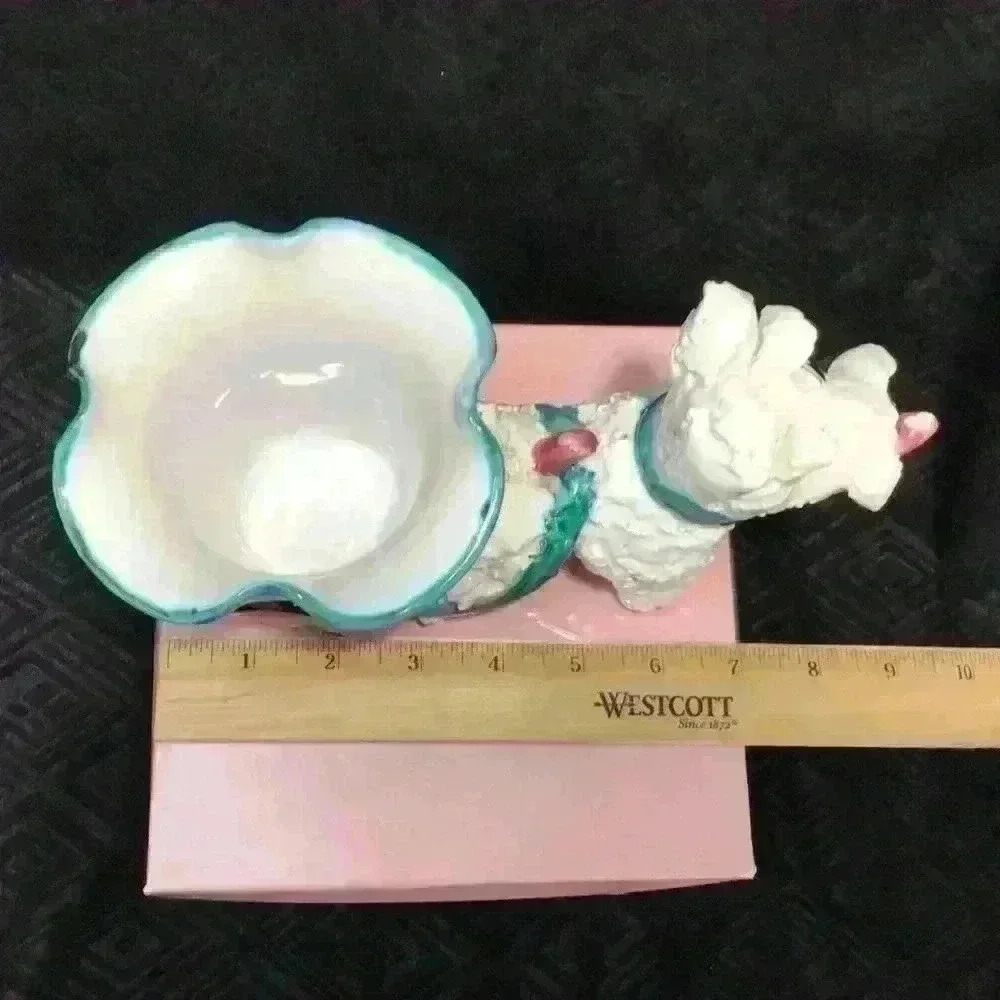 MCM Vintage Poodle Cart Planter Ceramic Made In Italy - Picture 15 of 15